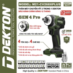 Thân máy chuyên vít 2 trong 1 Dekton M21-CV268XPLUS