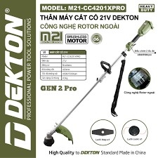 Máy Cắt Cỏ Pin 21V Dekton M21-CC4201XPRO, Gen 2 Pro, Động Cơ Không Chổi Than