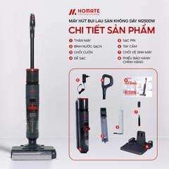 Máy hút bụi lau sàn không dây HOMATE M250DW