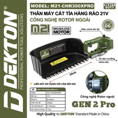 Thân máy cắt tỉa hàng rào 21V Dekton M21-CHR300XPRO