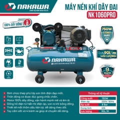 Máy Nén Khí Dây Đai NAKAWA NK1060PRO 750W 60L