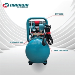 Máy nén khí không dầu, tốc nhanh, siêu êm NAKAWA NK-56H52L - 52 lít
