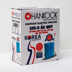 Máy phun thuốc trừ sâu, côn trùng điện HANKOOK 12S-ắc quy Xanh Bình ắc quy 12V8Ah