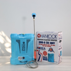 Máy phun thuốc trừ sâu, côn trùng điện HANKOOK 20S-2 ắc quy Xanh Bình ắc quy 12V8Ah