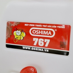 Máy phun thuốc trừ sâu, côn trùng động cơ Oshima 767 700W Đỏ 2 thì (bơm vuông đồng)
