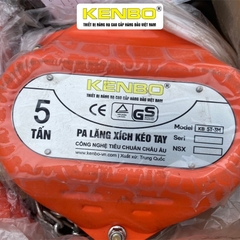Pa lăng xích kéo tay KENBO KB2T-5M 2 tấn