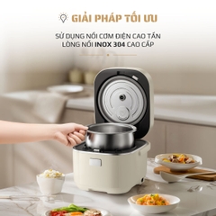 Nồi Cơm Điện Cao Tần OLIVO RC600IH - Lòng Nồi INOX 304, Dung tích 1.2L, Nhỏ Gọn Đa Năng, Công Nghệ Gia Nhiệt Nắp và Nấu Cao Tần Hiện Đại, Sử Dụng Dễ Dàng