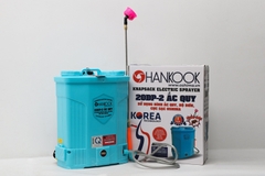 Máy phun thuốc trừ sâu, côn trùng điện HANKOOK 20DP- ắc quy Xanh Bình ắc quy 12V12Ah