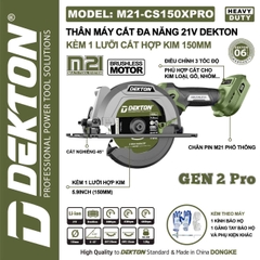Thân máy cắt đa năng 21V Dekton M21-CS150XPRO kèm 1 lưỡi cắt hợp kim 150mm