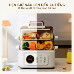Nồi lẩu hấp đa năng UNIE UE668 dung tích 10L, lòng nồi chống dính Ceramic, 8 chức năng nấu tự động