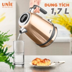 Ấm siêu tốc UNIE UEK1762C dung tích 1.7L, công suất 2200W, dễ dàng tuỳ chỉnh nhiệt độ nước