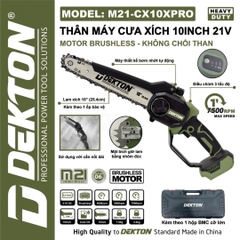 Thân máy cưa xích 10inch 21V Dekton M21-CX10XPRO
