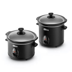Nồi Nấu Chậm OLIVO SC30 - 3 Mức Nhiệt Cài Sẵn - Điều Khiển Núm Xoay - Lòng Gốm Tráng Men - Nắp Kính Cường Lực - Dung tích 3L