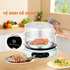 Nồi hấp Unie UE680 dung tích lớn 15L, 3 tầng hấp, gợi ý thời gian hấp