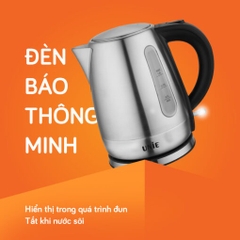 Ấm siêu tốc UNIE UE-300 dung tích 1L, chất liệu inox304 an toàn, vạch chia mức nước dễ quan sát