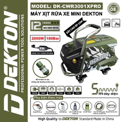 Máy xịt rửa xe mini Dekton DK-CWR3001XPRO 2000W