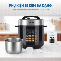 Nồi áp suất điện KALITE KPC6001, Hầm nhanh mềm nhừ, 12 chế độ nấu tự động