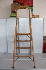 Thang nhôm xếp Oshima TG3 Màu gỗ (ghế -3 bậc)
