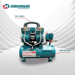 Máy nén khí không dầu, tốc nhanh, siêu êm Nakawa NK-BH1810PRO - 10 lít 1350W