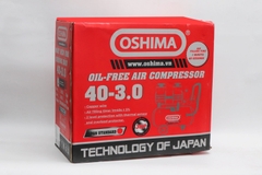 Máy nén khí Oshima 40-3.0 3.0HP Đỏ Điện 1 pha (Không dầu,nhanh,dây đồng)