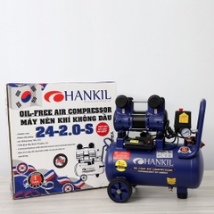 Máy nén khí HANKIL 24-2.0-S 2.0HP Xanh Điện 1 pha (Không dầu,nhanh,dây đồng)