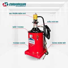 Máy bơm mỡ dùng khí nén NAKAWA BM-15L