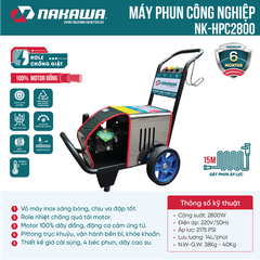 Máy phun áp lực cao công nghiệp Nakawa NK-HPC2800 (2.8Kw-220V)