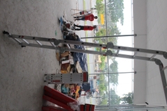 Thang nhôm xếp Oshima T4D-3 Xanh đậm (4 đoạn, 3 bậc)