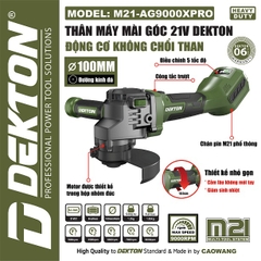 Máy Mài Góc 5 Tốc độ Dekton M21-AG9000XPRO 100mm, động Cơ Không Chổi Than
