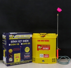 Máy phun thuốc trừ sâu, côn trùng điện Con Ong Vàng COV18-ắc qui Vàng
