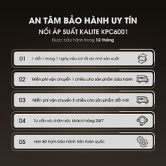 Nồi áp suất điện KALITE KPC6001, Hầm nhanh mềm nhừ, 12 chế độ nấu tự động