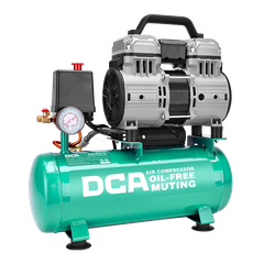 Máy Nén Khí Không Dầu DCA AQE550/10L 550W Bình 10 Lít Áp Suất 8 Bar