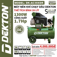 Máy nén khí có dầu Dekton DK-AC39XDR 1.7Hp 39L