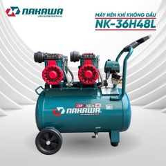 Máy nén khí không dầu, tốc nhanh, siêu êm NAKAWA NK-36H48L - 48 lít