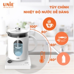 Ấm siêu tốc cao cấp 6 chức năng UNIE UEK1782W – Hẹn giờ, tùy chỉnh nhiệt độ nước