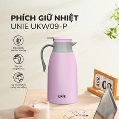 Phích giữ nhiệt UNIE UKW09-P, dung tích 1,4L, giữ nhiệt 36 giờ, vòi rót tiện lợi
