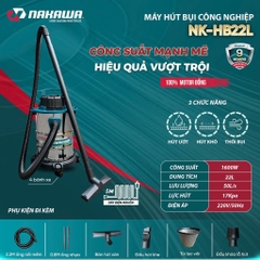 Máy hút bụi công nghiệp NAKAWA NK-HB22L 1600W