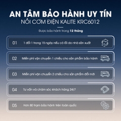 Nồi cơm điện KALITE KRC6012 chống dính Ceramic cao cấp