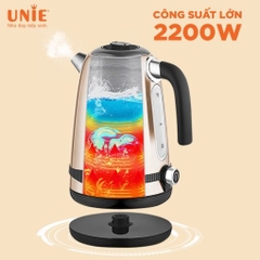 Ấm siêu tốc UNIE UEK1762C dung tích 1.7L, công suất 2200W, dễ dàng tuỳ chỉnh nhiệt độ nước