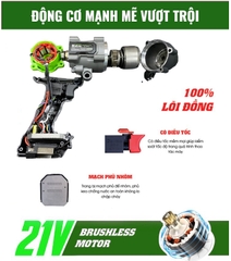 [ HS 801Gen2 ]Máy siết bulong HATSU - 801 G2, Động cơ Không chổi than, Lực siết 550N.M