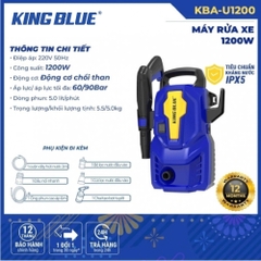 MÁY RỬA XE KING BLUE KBA-U1200 1200W 60/90BAR 5L