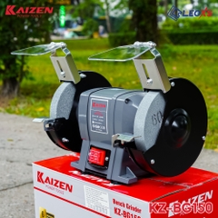 MÁY MÀI 2 ĐÁ 250W-220V KAIZEN KZ-BG150 Ф150 x 25 x Ф32MM TỐC ĐỘ KHÔNG TẢI 2950V/P MÁY MÀI TỐC ĐỘ CHẬM CHỐNG RUNG ĐỘ CHÍNH XÁC CAO CÓ MÀNG CHẮN BẢO VỆ
