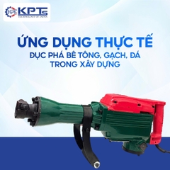 MÁY CHUYÊN ĐỤC KPTs KPT-65A TỐC ĐỘ 1400V/P CÔNG SUẤT 2200W-220V MŨI 32MM THỜI GIAN LÀM VIỆC TỐI ƯU 30/90S KÈM 2 MŨI CHÂN LỤC GIÁC NHỌN DẸT