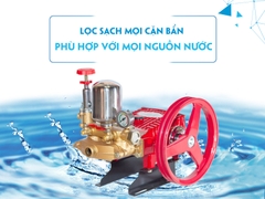 ĐẦU MÁY RỬA XE DÂY ĐAI LUCKY HL45 MÀU ĐỎ GÂN TY THÉP 30MM