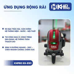 MÁY ĐO TRẮC ĐỊA LAZE KHPRO KH-8101 5 TIA SIÊU SÁNG BƯỚC SÓNG 505NM CHÍNH XÁC BỀN BỈ DỄ SỬ DỤNG DÀNH CHO THỢ CHUYÊN