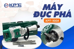 MÁY CHUYÊN ĐỤC KPTs KPT-100A TỐC ĐỘ 2040V/P CÔNG SUẤT 3500W-220V MŨI 32MM THỜI GIAN LÀM VIỆC TỐI ƯU 30/90S KÈM 2 MŨI CHÂN LỤC GIÁC NHỌN DẸT