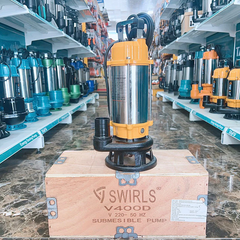 MÁY BƠM CHÌM NƯỚC THẢI CÓ CÁNH CẮT RÁC 400W THÂN INOX 304 SWIRLS V400D