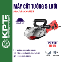 Máy Cắt Tường 5 Lưỡi NANXIN NX-5135 5200W Lưỡi 133MM Tốc Độ 7000V/P Chuyên Cắt Rãnh Tường
