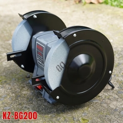 MÁY MÀI 2 ĐÁ 400W-220V KAIZEN KZ-BG200 Ø200 X 25 X Ø32MM TỐC ĐỘ KHÔNG TẢI 2950V/P MÁY MÀI TỐC ĐỘ CHẬM CHỐNG RUNG ĐỘ CHÍNH XÁC CAO CÓ MÀNG CHẮN BẢO VỆ