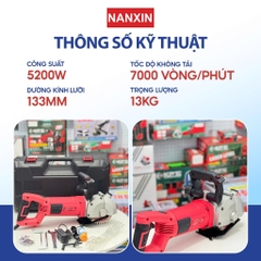 Máy Cắt Tường 5 Lưỡi NANXIN NX-5135 5200W Lưỡi 133MM Tốc Độ 7000V/P Chuyên Cắt Rãnh Tường